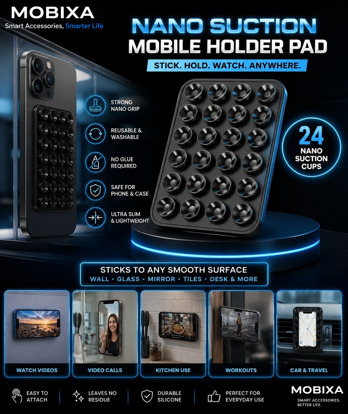Nano Suction Mobile Holder Pad
